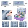 Sewing Organizer Bag - 11.5"x8"x6" Double-Layer Sewing Box with Storage for Scissors, Thread, Pins, Needles, Clips (Purple) view 4