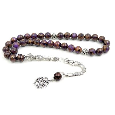 ALBASHAN Tasbih Tanzanian SandStone muslim bracelet purple rosary beads (10MM*33BEADS)