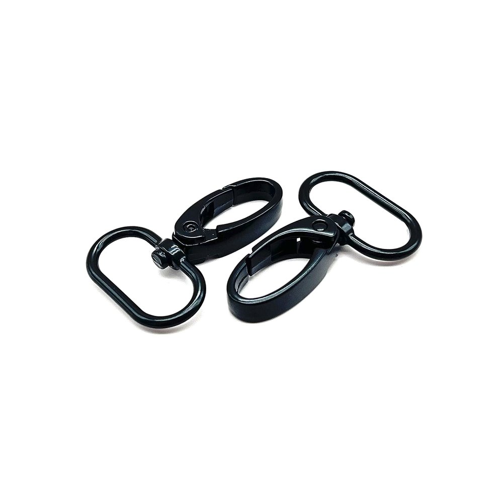 Goyunwell Swivel Lobster Clasps 1 inch 20 Pcs Swivel Snap Hooks for Purse Bag Handbag Landyard Strap Making Keychain Hardware Carft 25mm Black