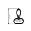 Goyunwell Swivel Lobster Clasps 1 inch 20 Pcs Swivel Snap Hooks for Purse Bag Handbag Landyard Strap Making Keychain Hardware Carft 25mm Black view 2