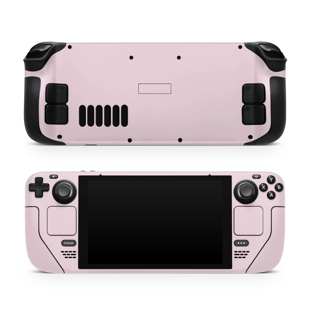 TACKY DESIGN Solid Color Skin Compatible with Steam Deck Skin LCD and Compatible with Steam Deck OLED Skin, Premium 3M Vinyl Decal, Full Wrap Cover, Compatible with Steam Deck Sticker (Baby Pink)