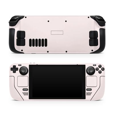 TACKY DESIGN Classic Solid Color Skin Compatible with Steam Deck Skin, Pastel Color Blocking Vinyl 3m Decal Cute Full Wrap Cover (Pastel Red)