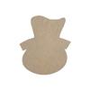 Snowman Head with Hat DIY Wooden Craft Shape, Unfinished Cutout, Paintable MDF Cutout view 1