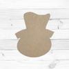 Snowman Head with Hat DIY Wooden Craft Shape, Unfinished Cutout, Paintable MDF Cutout view 2