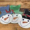 Snowman Head with Hat DIY Wooden Craft Shape, Unfinished Cutout, Paintable MDF Cutout view 3