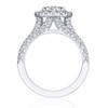 Koguxuix Fashion Jewelry 925 Sterling Silver Shiny Full Diamond Ring Round Cubic Zirconia Anniversary Promise Cocktail Ring CZ Diamond Multi Row Ring Eternity Engagement Wedding Band Ring (Size 6) view 3