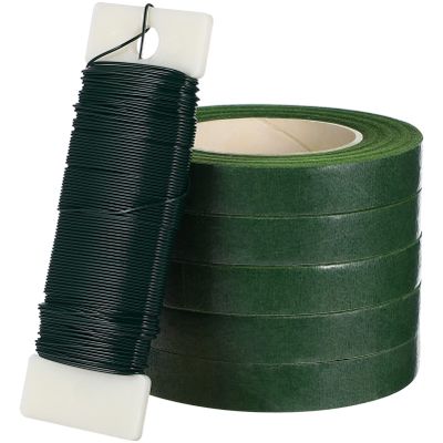Yardwe Florist Wire Floral Tape Kit 1 Set for Bouquets Wreaths DIY Crafts Flower Arrangement Supplies