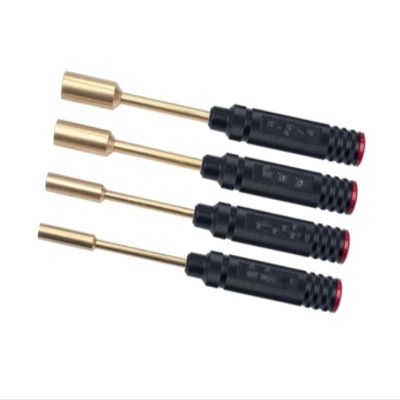 IANROL 4Pcs/Set 4.0mm/5.5mm/7.0mm/8.0mm Nut Drivers Wrench Fit for RC Models Car Boat Airplane (Color : Black)