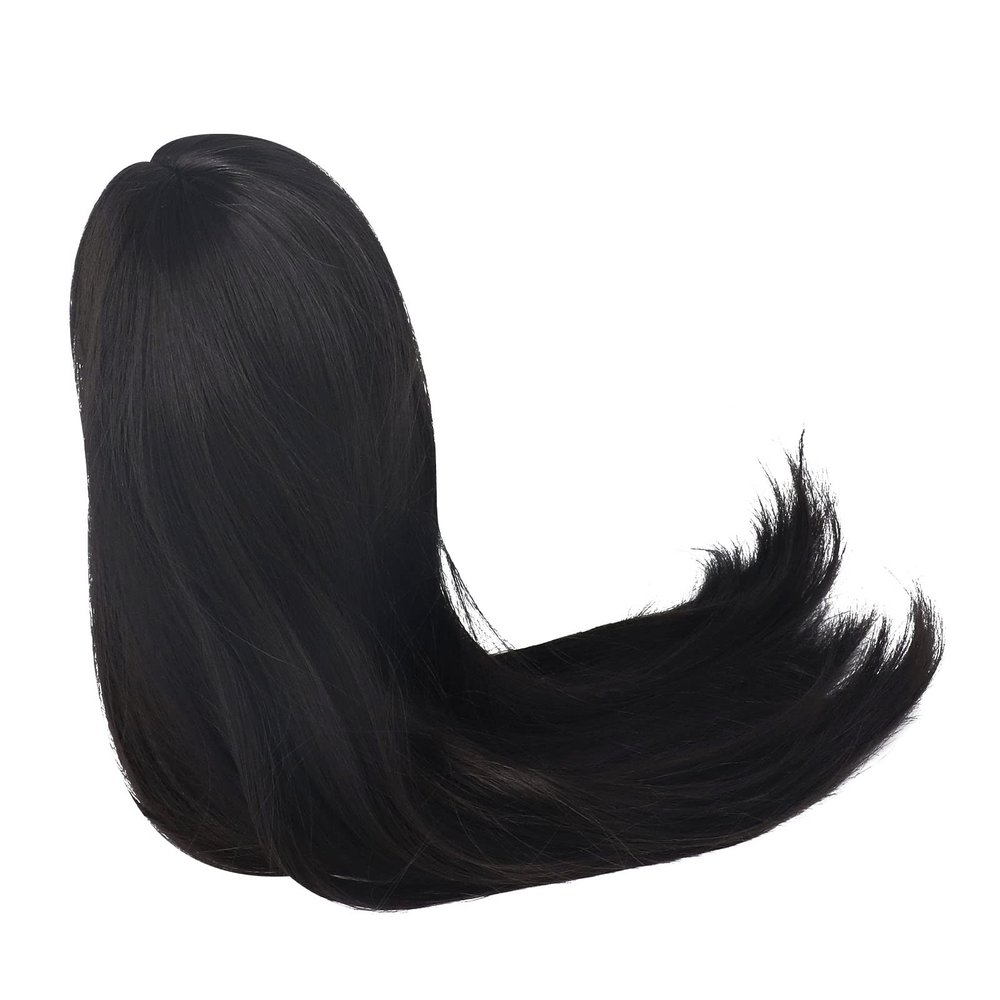 1/3 Ball Jointed Doll Wig Soft High Temperature Silk Doll Wig for Decoration (Black) Handcraft Materials