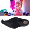 1/3 Ball Jointed Doll Wig Soft High Temperature Silk Doll Wig for Decoration (Black) Handcraft Materials view 2