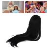 1/3 Ball Jointed Doll Wig Soft High Temperature Silk Doll Wig for Decoration (Black) Handcraft Materials view 4