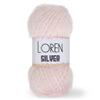 1 Skein Loren Silver, Metallic Sparkle Yarn for Knitting, Crochet, 100 Grams (3.5 oz), 195 Meters (213 Yards),%70 Micro Polyester%30 Metallic Glitter, Sheen Yarn, Dusty Pink - RS0062 view 1