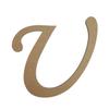 15" Wooden Monotype Font Craft Letter U Unfinished, Blank Fancy Script Monogram Cutout on 1-4" MDF view 1