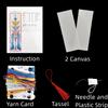 4Pack DIY Blank Canvas Bookmarks Bird House Flower Heart-Shape Garland Counted Cross Stitch Kits for Adult Kids Beginner Embroidery Crafts Needlework Bookmark for Student Gift Book Decor 20x6cm view 2