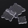 Transparent Clear Acrylic Block Pad , Acrylic Mounting Blocks for Clear Stamps , Acrylic Block Pad with Grid Lines for Art Crafts (5x5cm) , clear stamps acrylic blocks for stamps acrylic stamp block view 1