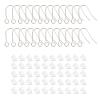 24pcs 20G Small Pure Titanium Earring Fish Hooks with 50pcs Silicone Earring Backs DIY Earrings Findings for Jewelry Making, Hypoallergenic Earring Hooks Making Kit view 1