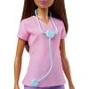 Barbie Professional Doctor Fashion Doll with Pink Top & Purple Pants, White Shoes & Stethoscope Accessory view 4