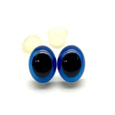 3dancraftit Plastic Safety Eyes with washers 5/8" / 16mm 12 pcs Blue EB76