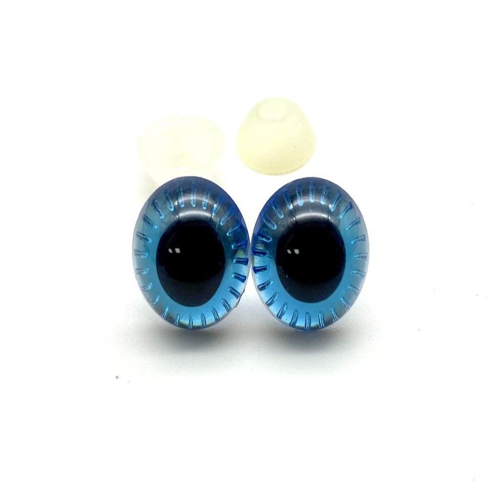 3dancraftit Plastic Safety Eyes with washers 9/16" / 14mm 14 pcs Blue EA15