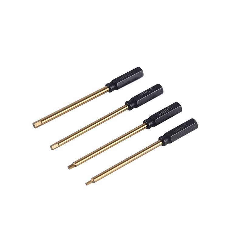 RC helicopter aircraft parts 4pcs Durable Alloy Steel Metal 1.5 2.0 2.5 3.0 4.0 5.5 7.0 8.0mm Metal Hexagonal Wrenches Screw drivers Tools Kit for RC Models Replaceable accessories ( Color : YZ-I033 )