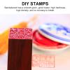 EXCEART 6pcs DIY Scrapbook Wooden Stamp Block Stamps for Scrapbooking for Greeting Cards Envelopes Diaries view 3