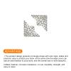 METALLIXITY Book Corner Protector(55mm/2.17") 8Pcs, Metal Decorative Edge Cover - for Album Menus Diary Case Box, Silver Tone view 4