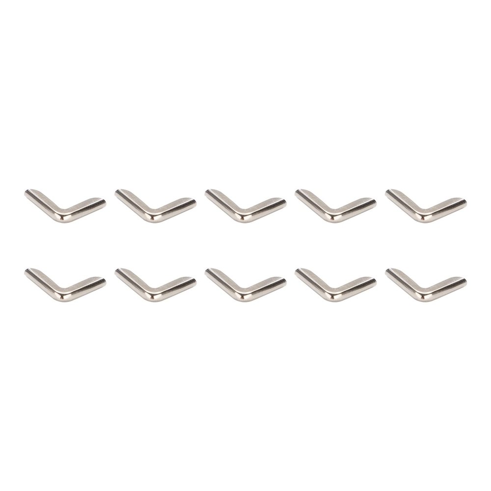 METALLIXITY Book Corner Protector(15mm/0.59") 30Pcs, Metal Decorative Edge Cover - for Album Menus Diary Case Box, Silver Tone