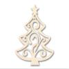 Unfinished Wood Flourish Christmas Tree Shape Craft up to 46" 7" / 1/2" view 1