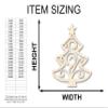 Unfinished Wood Flourish Christmas Tree Shape Craft up to 46" 7" / 1/2" view 2