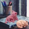 2Pcs Silicone Cat Mold 3D Cat Rose Soap Mold Silicone Molds for Candle Soap Making Cat Resin Candle Molds Cute Animal Epoxy Casting Plaster Concrete Mould DIY Art Crafts Kit Home Decor view 2