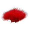 50 Pcs Turkey Blood Quill Strung - Turkey Marabou Feathers - Bright Red - 4"+ view 1
