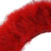 50 Pcs Turkey Blood Quill Strung - Turkey Marabou Feathers - Bright Red - 4"+ view 2