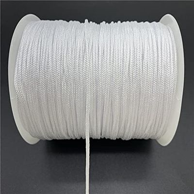HZLXF1 0.5/0.8/1.0/1.5mm White Nylon Cord Thread Knot Macrame Cord Bracelet Braided String (Color : 1mm 10yards)