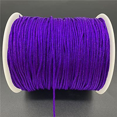 HZLXF1 0.5/0.8/1.0/1.5mm Purple Nylon Cord Thread Knot Macrame Cord Bracelet Braided String (Color : 1mm 10yards)