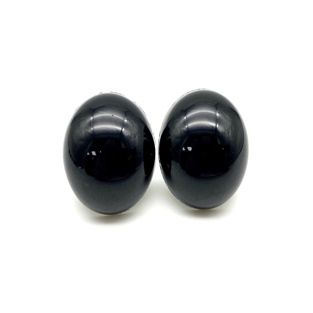 3dancraftit Plastic Safety Eyes with washers for Amigurumi Puppet Animal Crochet Stuffed Eyes Crafts 1 1/8" / 28mm 8 pcs Black EB7