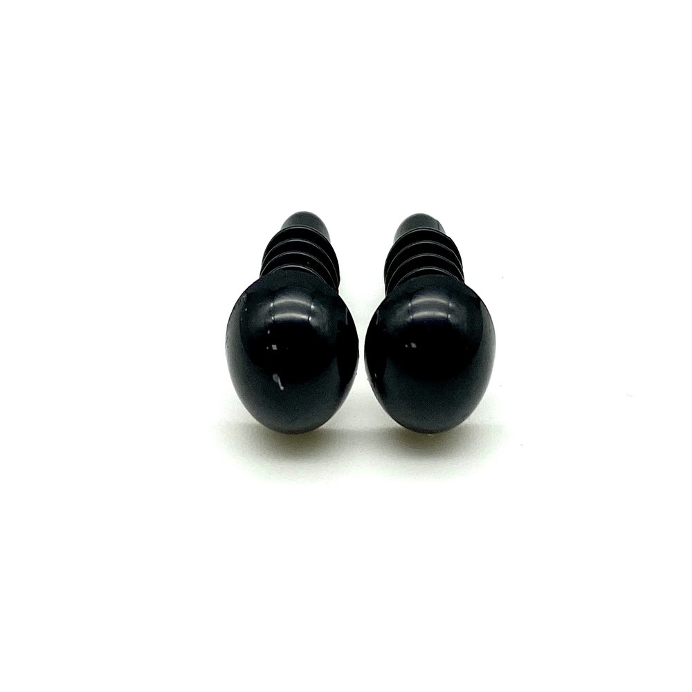 3dancraftit Plastic Safety Eyes with washers for Amigurumi Puppet Animal Crochet Stuffed Eyes Crafts 3/8" / 9mm 22 pcs Black EA86