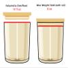 Aroparc Candle Jars with Lids 10oz, Elegant Gold Interior Candle Jars for Candle Making 12 Pieces with Bamboo Lids - White Matte view 3