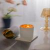 Aroparc Candle Jars with Lids 10oz, Elegant Gold Interior Candle Jars for Candle Making 12 Pieces with Bamboo Lids - White Matte view 4