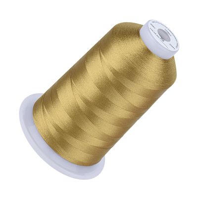 Simthread 5500Yds Embroidery Thread 5000M, 40WT 100% Polyester Machine Embroidery Thread, HighYardage Spool for Brother, Singer, Janome, Babylock & Husqvarna Machines, Khaki 348