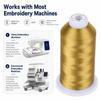 Simthread 5500Yds Embroidery Thread 5000M, 40WT 100% Polyester Machine Embroidery Thread, HighYardage Spool for Brother, Singer, Janome, Babylock & Husqvarna Machines, Khaki 348 view 3