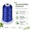 Simthread 5500Yds Embroidery Thread, 5000M High-Yardage 40WT 100% Polyester Thread 170+ Vivid Colors, High-Speed Rated Compatible with Brother, Singer, Janome & More - Wisteria Violet 607 view 4