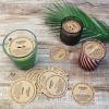 CandMak Candle Dust Covers, 160pcs Printed Kraft Card Candle Dust Lid with Pull Tab for Candle Making (2.25") view 4