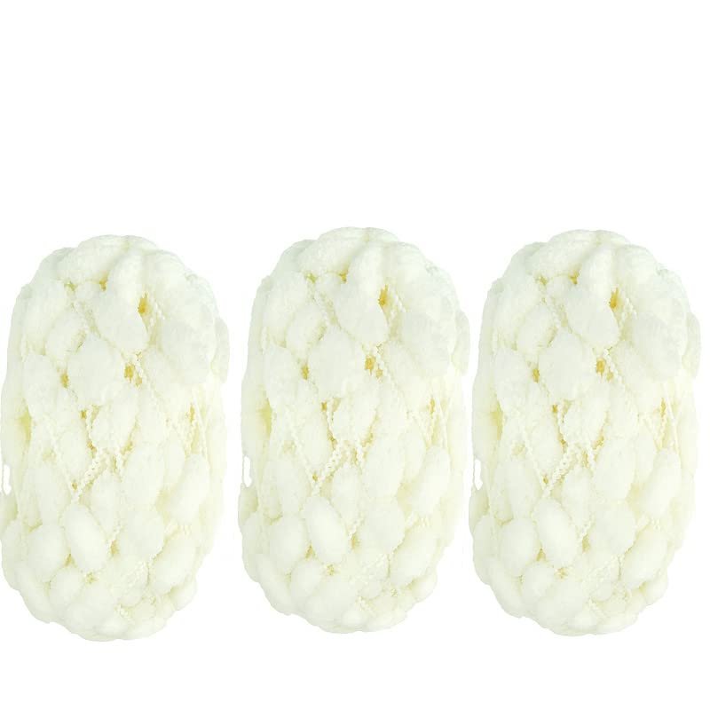 3 Pack Pomp-A-Doodle Yarn,Used for Car seat Cushion, Baby Blanket and Other DIY Knitting Yarn Craft Projects