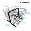 Tabletop Art Drying Rack for A3 Artwork/Paintings, Metal Steel Double Sided Wire Art Rack with 20 Flexible Shelves for Classrooms, Art Studios and Home Use, Black Powder Coated view 2