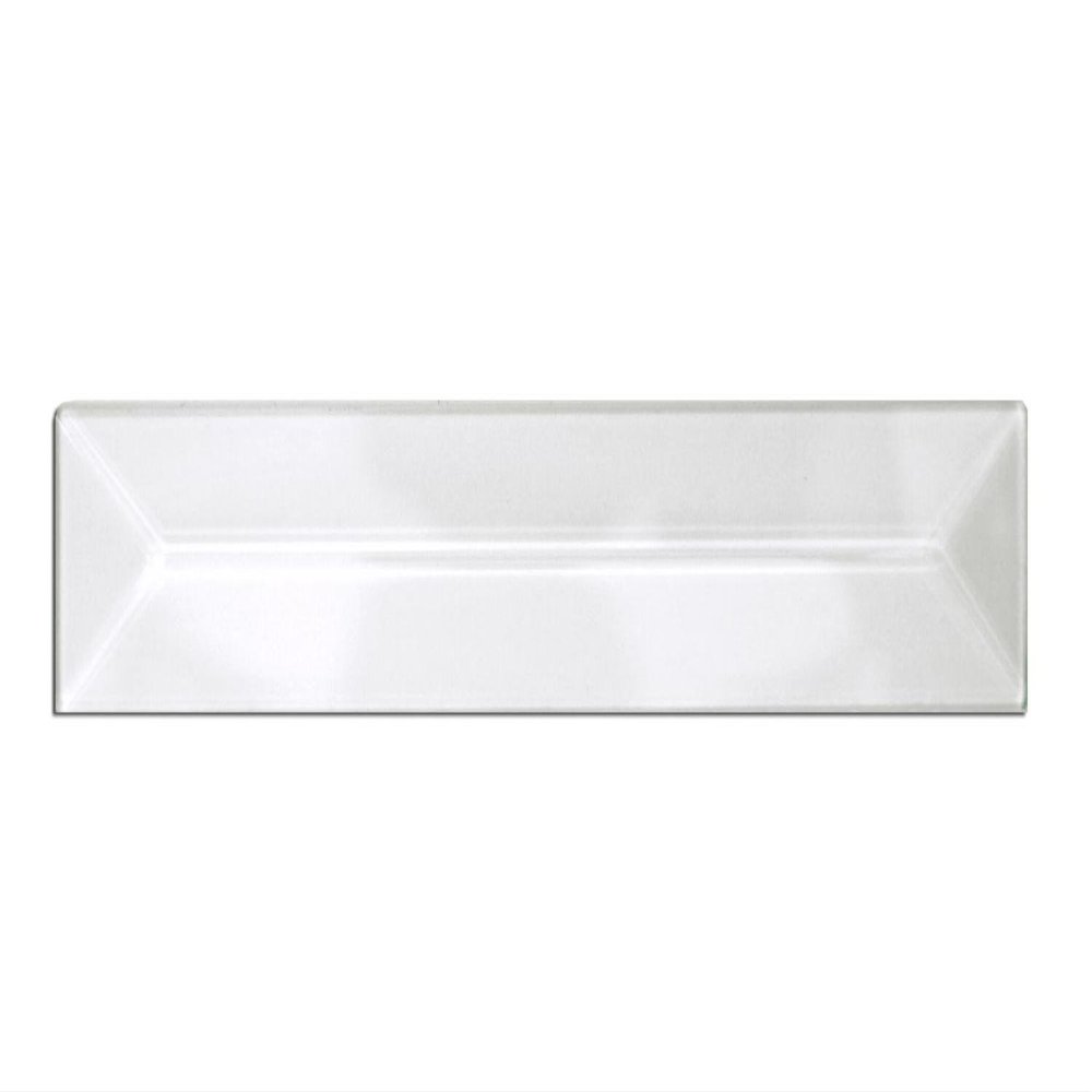 1" X 6" REC.Clear Peaked Glass Bevel 10 PK.