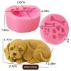 2Pcs Dog Silicone Soap Molds 3D Puppy Paw Bone Shape Silicone Fondant Mould Cute Dog Candle Soap Wax Epoxy Resin Mold Chocolate Candy Cake Baking Molds DIY Art Craft Cake Home Decor view 2