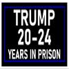 Trump 20-24 Years in Prison Sticker. Multiple Sizes to Fit a Phone to a Car Bumper Sticker view 1