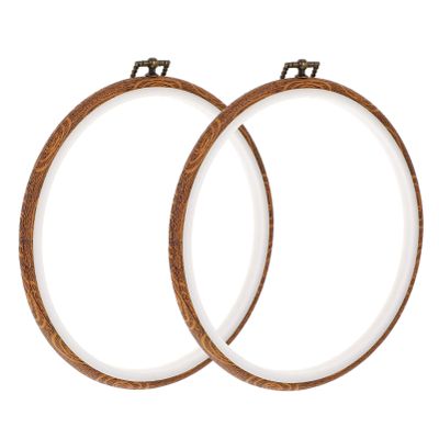 MAGICLULU 2pcs Embroidery Hoops Round Embroidery Circles Small Faux Frame Hoop Set for Cross Stitch Needlework Wall Decor