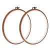 MAGICLULU 2pcs Embroidery Hoops Round Embroidery Circles Small Faux Frame Hoop Set for Cross Stitch Needlework Wall Decor view 1