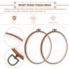 MAGICLULU 2pcs Embroidery Hoops Round Embroidery Circles Small Faux Frame Hoop Set for Cross Stitch Needlework Wall Decor view 3